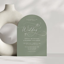 Arco de Casamento de Caligrafia Florescente Verde 