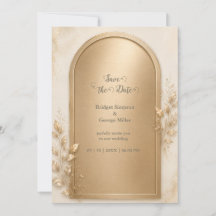 Arco de Casamento Metálico Dourado Botânico Elegan