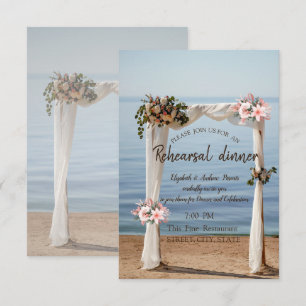 Convites Arco de Casamento na Praia Jantar de Ensaios Flora