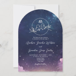 Convites Arco de Casamento Noite Estrelada