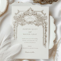 Arco de Casamento Ornate Marfim Antigo Sepia