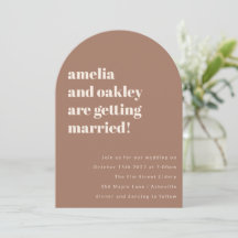 Arco de Casamento Retro Minimalista Ousado Mocha S