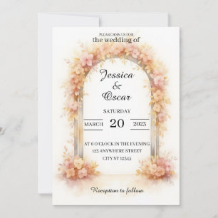 Convites Arco de Casamento Romântico