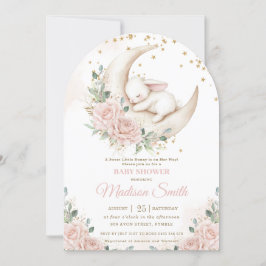 Convites Arco de Chá de fraldas Floral, Blush, Cor-de-rosa