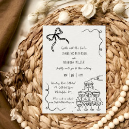 Convites Arco de champanhe torre quirky casamento