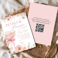 Arco de código QR Petals & Prosecco cor-de-rosa