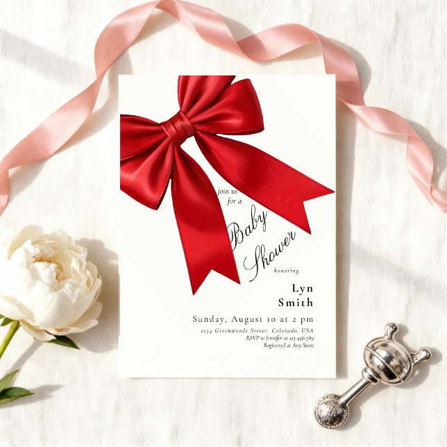 Convites Arco de coquete rosa elegante (Criador carregado)