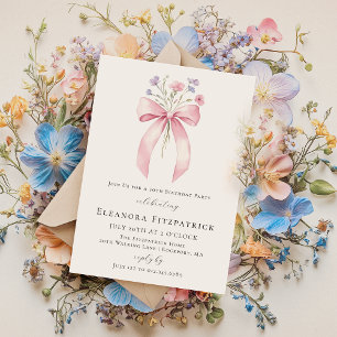 Convites arco de coquetes cor-de-rosa-50.a Festa de anivers