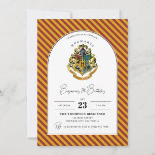 Convites Arco de Crista de Hogwarts de Aniversário do Harry