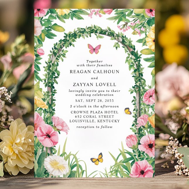 Convites Arco de Entrada para Festa de Jardim Floral Borbol (Criador carregado)