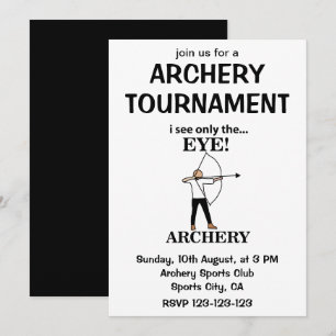 Convites Arco de Esportes de Arco e Flecha Tiro com Arco