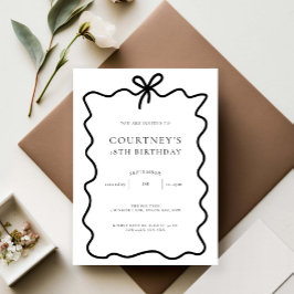 Convites Arco de Faixa Whimsical 18ª Festa de aniversário