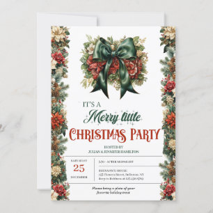 Convites Arco de fita verde retrorclássico e vintage