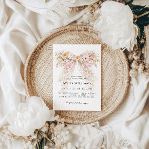 Convites Arco de flores da primavera e verão para chá de no