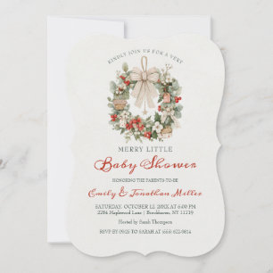 Convites Arco de Grinalda de Natal Baby Shower