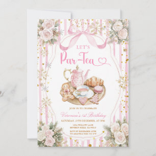 Convites Arco de Inverno Vamos Par-tea Garota Aniversário F