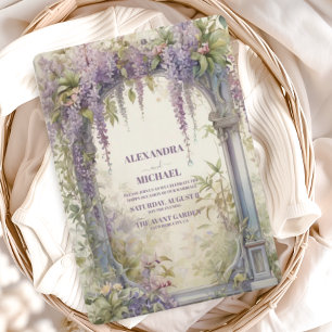Convites Arco de Jardim de Wisteria para Casamento