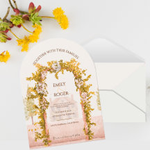 Arco de Jardim em Aquarela Elegante para Casamento