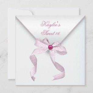 Convites Arco de Joia Rosa Bonito Branco Festa Sweet Sixtee