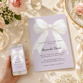 Convites Arco de lavanda rosa marfim Baby Shower