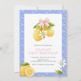 Convites Arco de limão rosa, pré-disquete, aniversário da C