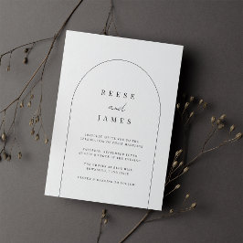 Convites Arco de linha | Casamento mínimo moderno