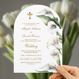 Convites Arco de Lírios Calla Casamento Religioso