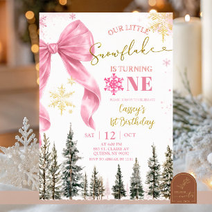 Convites Arco de Natal Caprichoso Rosa Aniversário