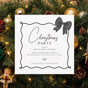 Convites Arco de Natal - Festa Whimsical Black