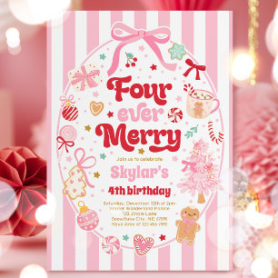 Convites Arco de Natal Four Ever Merry 4º Aniversário