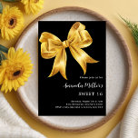 Convites Arco de ouro preto doce 16<br><div class="desc">Um fundo preto clássico,  decorado com um arco grande. Personalize e adicione um nome e detalhes da parte.</div>