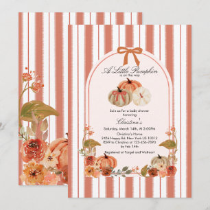 Convites Arco de queda Boho Pumpkin Babyshower