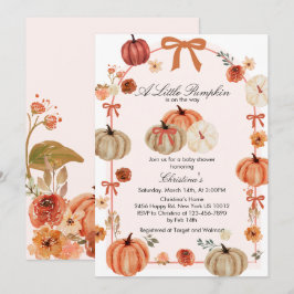 Convites Arco de queda Boho Pumpkin Babyshower