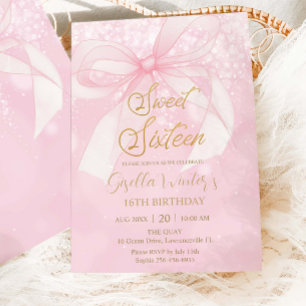Convites Arco de Rosa Coquete Sweet 16 Dezesseis Aniversári