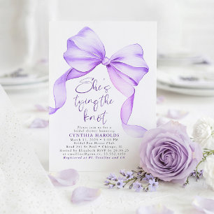 Convites Arco de Roxo Suave Ela Está Se Casando Chá de Noiv