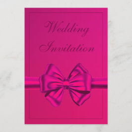 Convites Arco de Satin Rosa Quente - Casamento