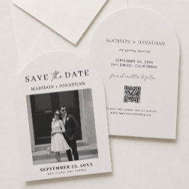 Convites Arco de Save the Date de Casamento Black & Ivory O