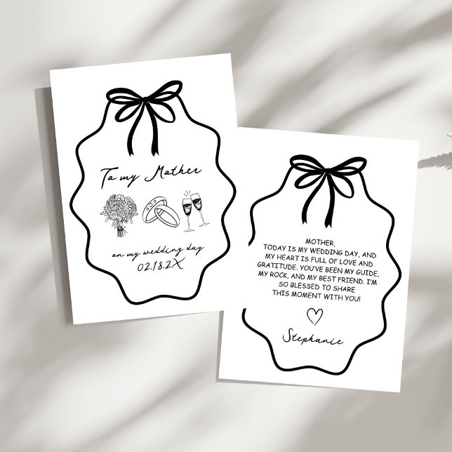 Convites Arco Desenhado À Mão Para Minha Mãe No Meu Casamen (Criador carregado)