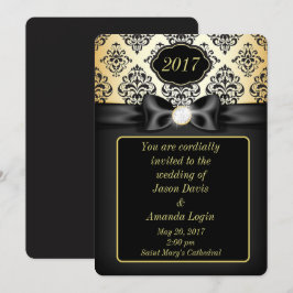 Convites Arco Dourado e preto elegante