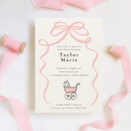 Convites Arco e Carruagem de bebê | Chá de fraldas