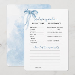 Convites Arco Elegante Aquarela Azul Fita Predição Adv