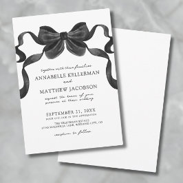 Convites Arco Elegante Preto e Branco Casamento