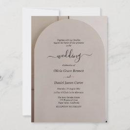 Convites Arco em Forma Neutro Luxuoso Casamento