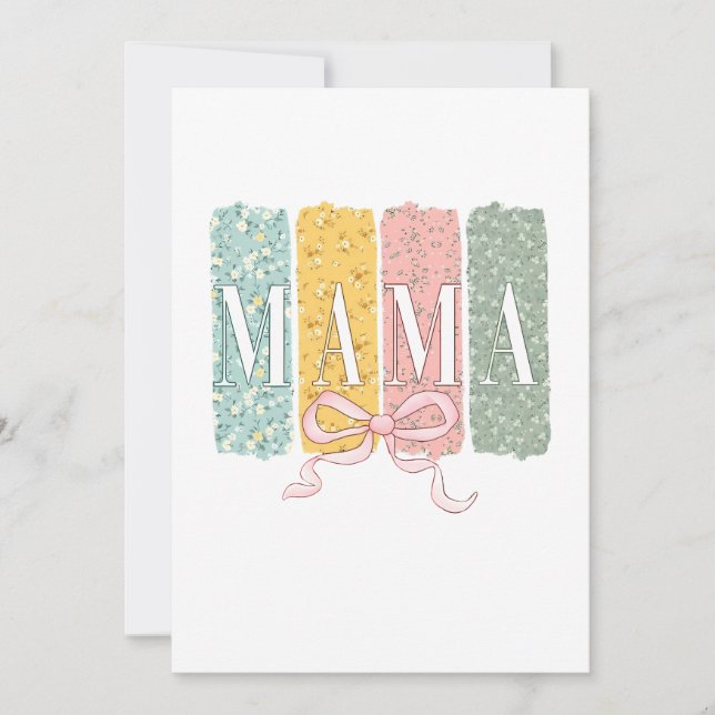 Convites Arco engraçado Coquette Mama Flores Dia da Mãe (Frente)