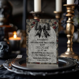 Convites Arco Escuro de Coquette Halloween