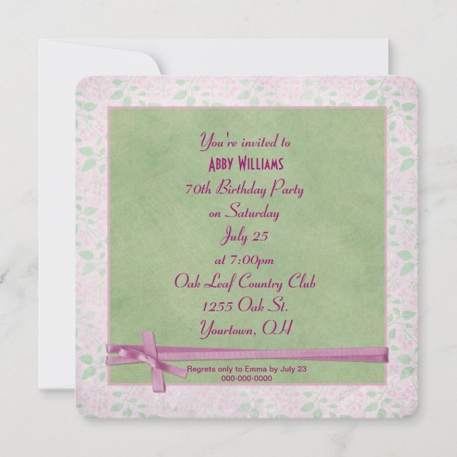 Convites Arco festa de aniversário (Frente)