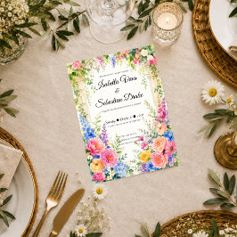 Convites Arco Floral Caprichoso para Casamento no Jardim
