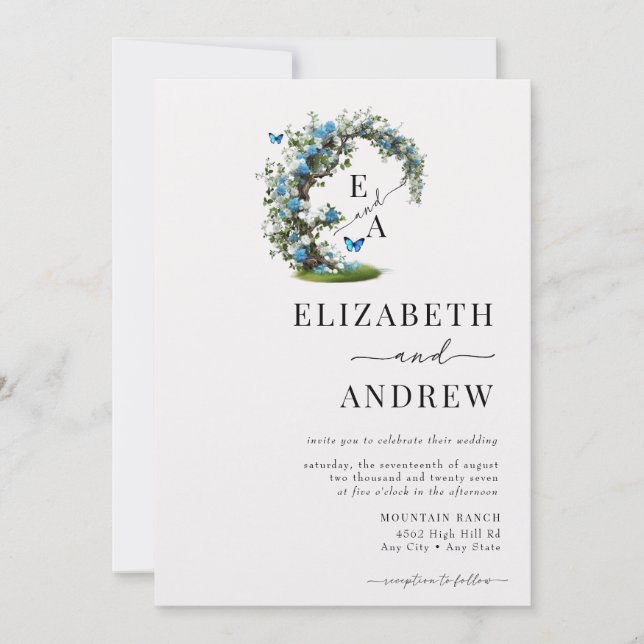 Convites Arco Floral | Casamento de árvores (Frente)