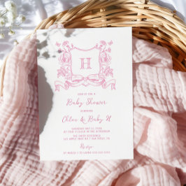 Convites Arco Floral de Crest Russo Chinoiserie