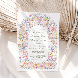 Convites Arco Floral de Flores Silvestres de Prado Casament